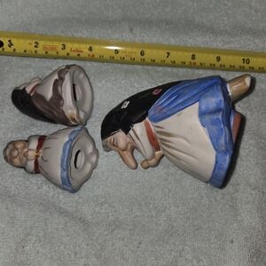 Vintage 1980s Kitchen Witch Salt,Pepper And Parm Shakers